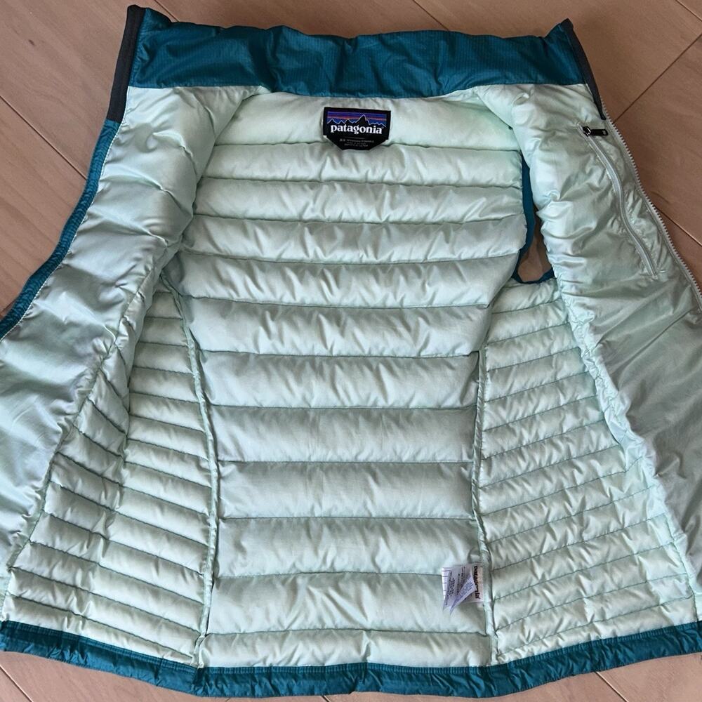 Patagonia Teal Quilted Down Puffer Vest - Picture 4 of 6